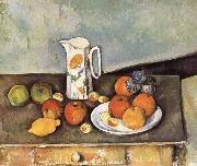 Paul Cezanne table of milk and fruit USA oil painting reproduction